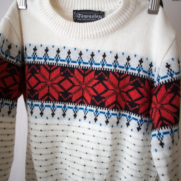 Vintage Youth Snowflake Sweater Size Medium - Picture 2 of 5
